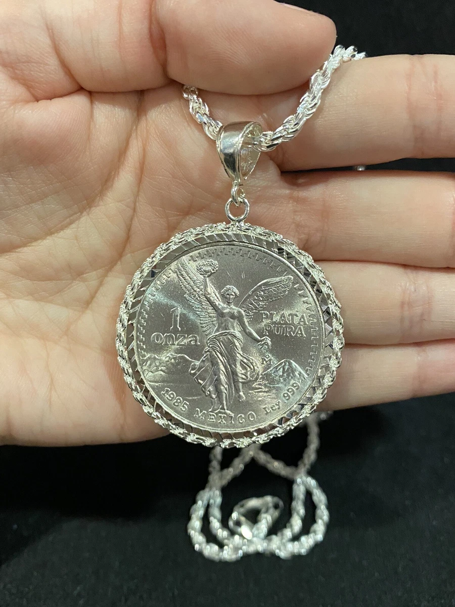 Silver centenario pendant sale