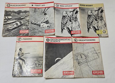 Lot of 7 Boy Scouts of America Merit Badge Series Books Vintage 1980's