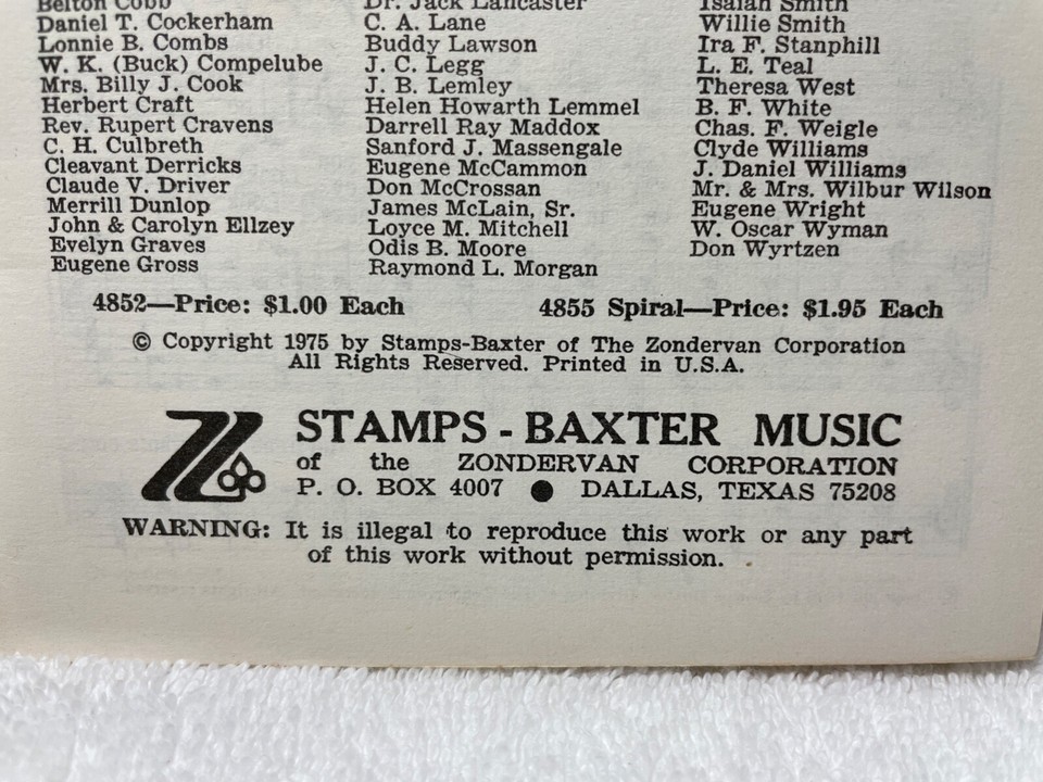 GOLDEN SONG GLORY Gospel Bk Stamps Baxter Music Printing SHAPE NOTE EDITION 1975 eBay
