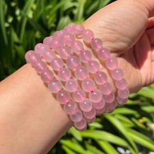 8mm stretchable pink chalcedony bracelet