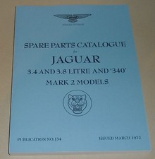 Spare parts catalogue/parts catalogue Jaguar Mark II/Mk 2, years 1959 - 1969