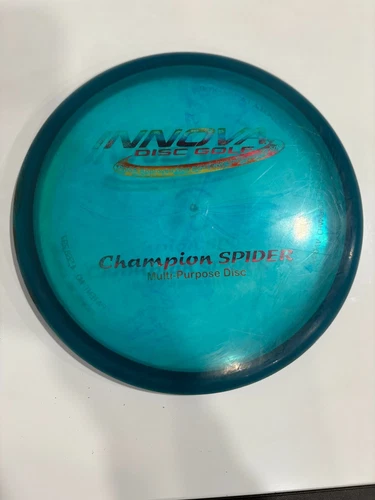 Innova PFN Champion Spider 177g SWIRLY Blue GUMMY Disc Golf Midrange OOP RARE