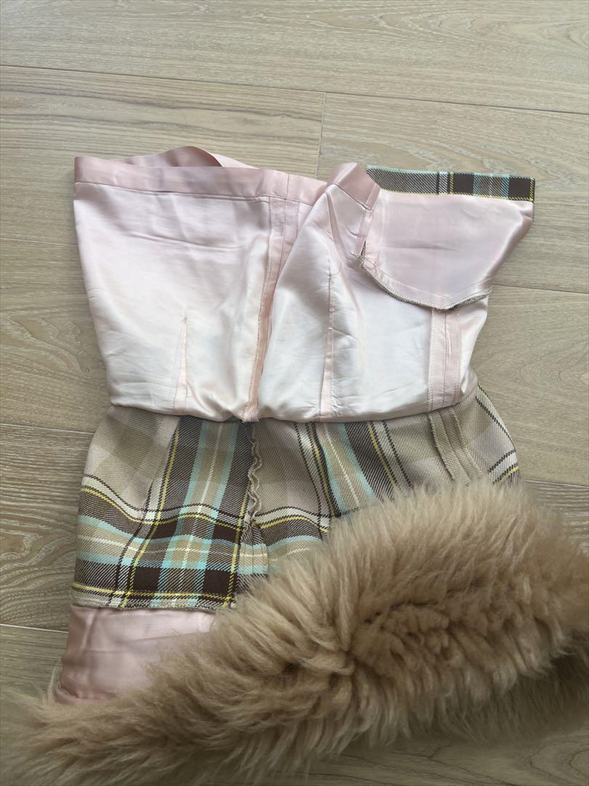 Vivienne Westwood Mac Mara Tartan Fur Trim Skirt 1990's Vintage Excellent Size S image 4