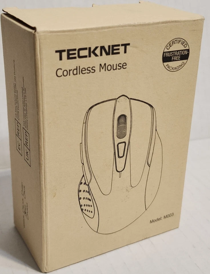 Tecknet Cordless Wireless Optical RED COLOR ComputerMouse Model:M003 BATTERY AAA - Image 2 of 4