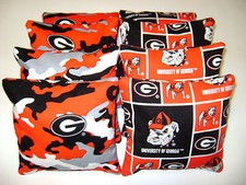 8 CORNHOLE BEAN BAG GEORGIA BULLDOGS BAGGO TAILGATE TOSS CAMO BLOCK
