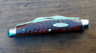 Vintage Case XX 1970 Red Bone 6488 Large Congress Pocket Knife Used