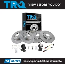 TRQ Front & Rear Ceramic Brake Pad & Rotor Kit w/ Sensors for Mercedes Benz New