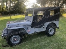 Soft Top Set for Willys Jeep CJ3A/3B-Fits Civil Bow Frame - Black Denim