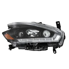 Passenger Side Halogen LED DRL For Nissan Murano 2018 Headlight Black Housing