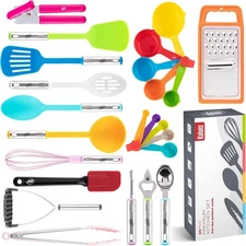 Complete 24-Pc Cooking Utensil Set in Classy Packaging - Gifts for Home Chefs