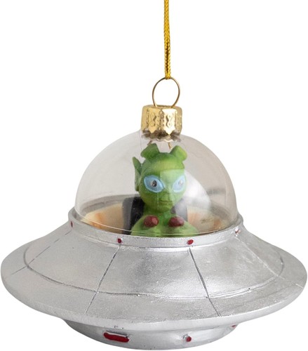 Alien UFO Flying Saucer Spaceship Christmas Tree Ornament | eBay