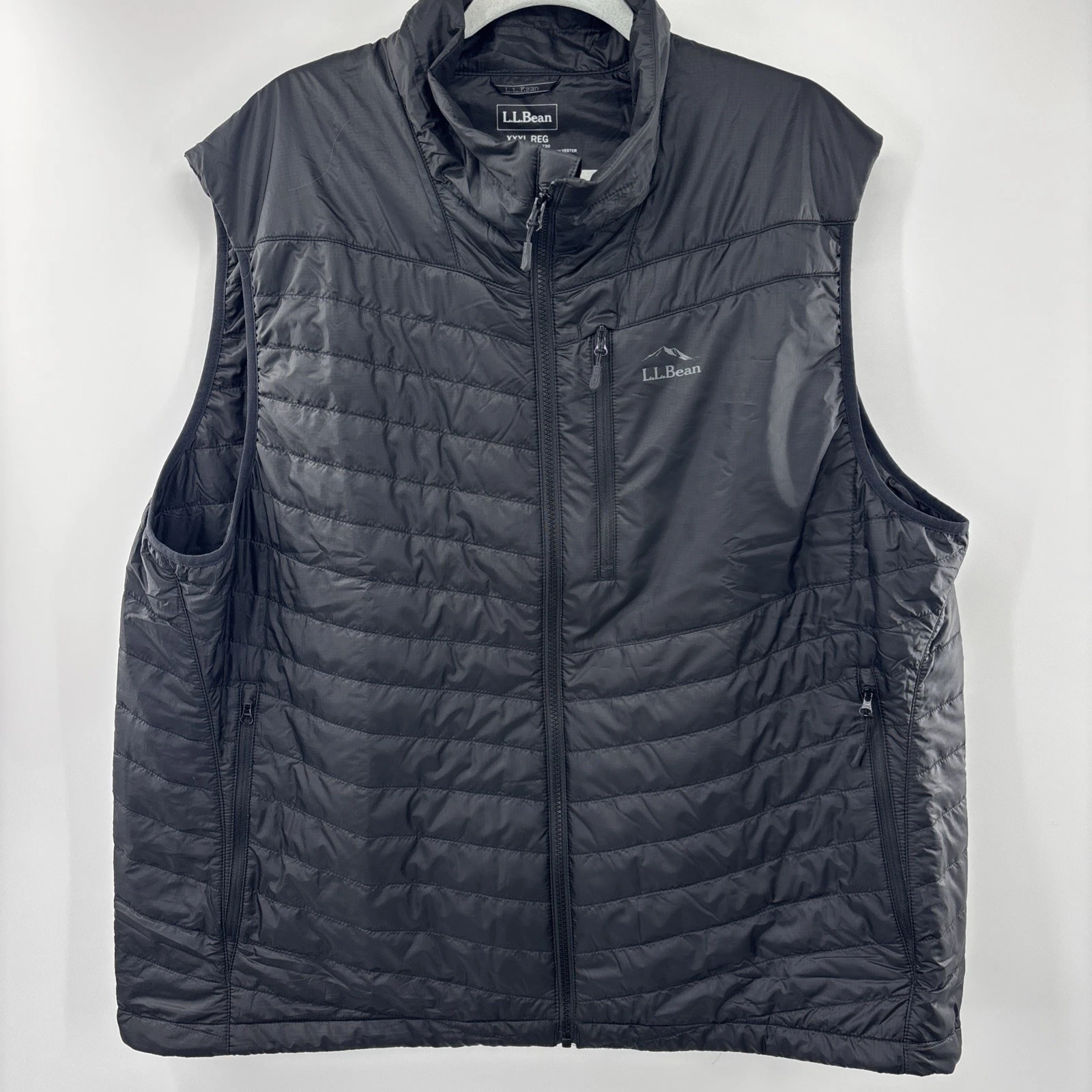 L.L. Bean PrimaLoft Packaway Vest Mens 3XL Black Puffer Full Zip Outdoor