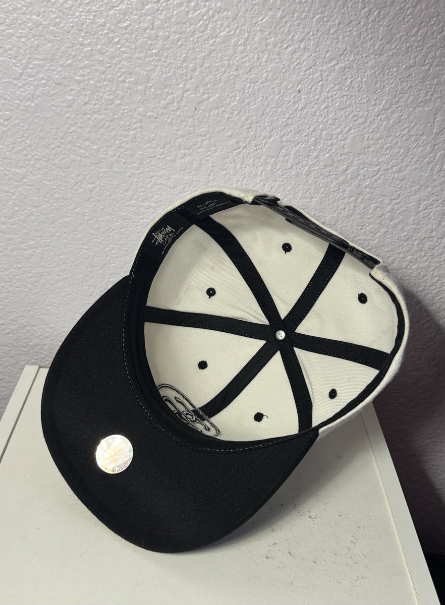 Stussy Capz Hat Snapback Wool White/black | eBay