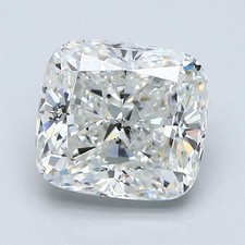 Cert. GIA 1.58 CT Cushion Cut Natural Mined Diamond Loose H color SI1 clarity 3652.91 per carat