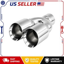 5 In 6 Out Dual Diesel Exhaust Tip Stainless Steel Polished Chrome Miter Stack