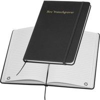 Notizbuch Mit Gravur / Din A5 / Umschlag Aus Pu / 160 Seiten / Farbe: Schwarz