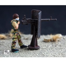 1/72 Homemade Mercenaries Rebels Heavy Machine Gunner Group A 1pcs Person Model