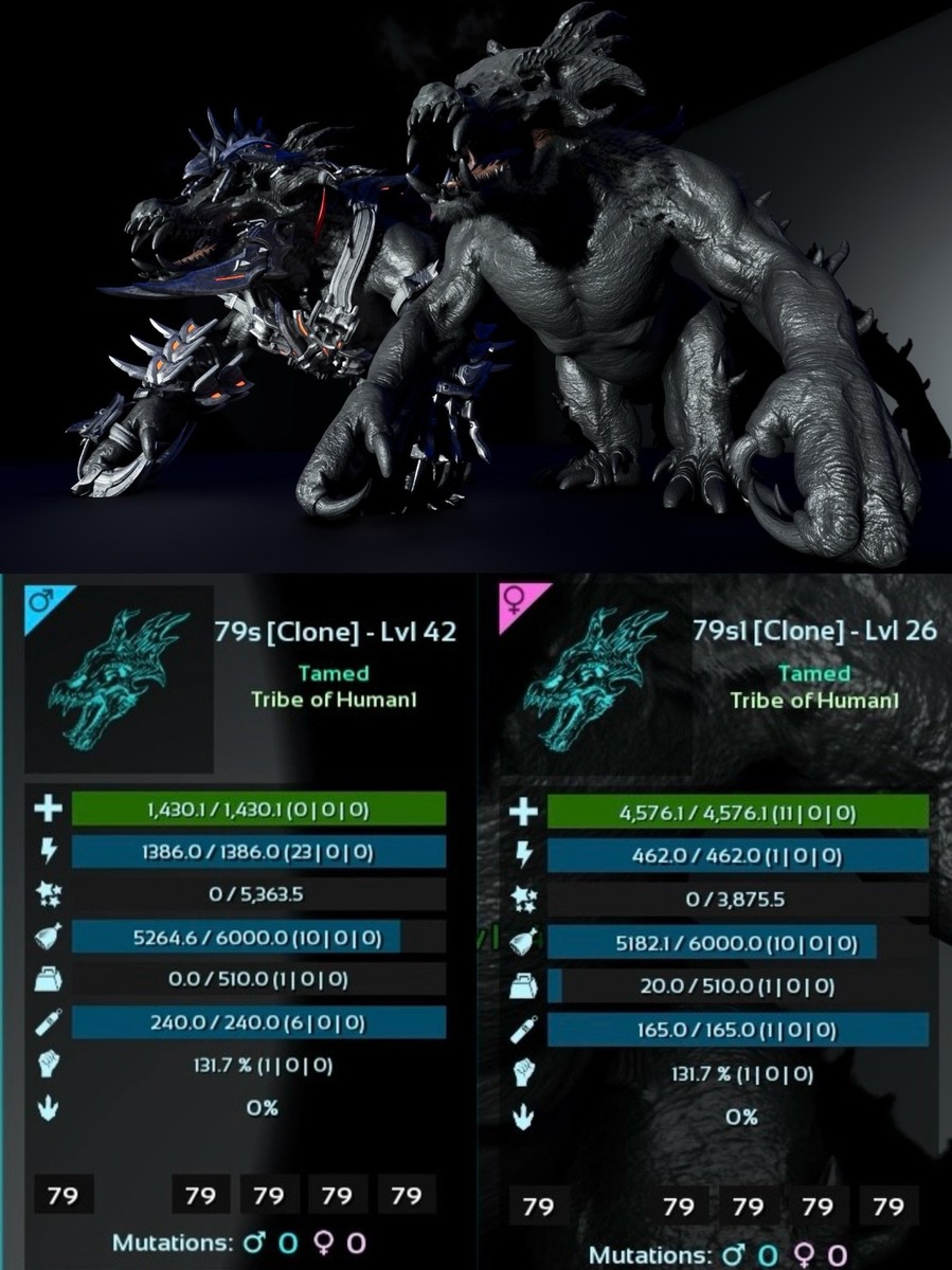 Ossidon Solid Color Pair Clone ARK🦕 Survival Ascended ASA PVE PC