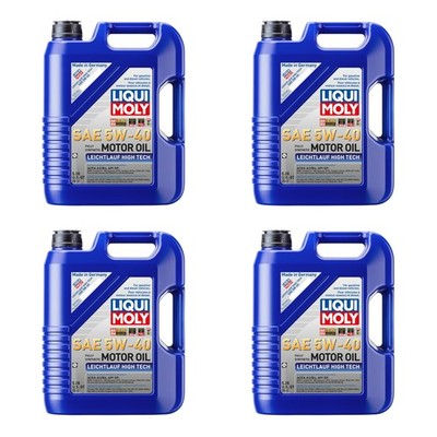 Liqui Moly 20L Engine Motor Oil - Leichtlauf High Tech 5W-40 (4x5L)