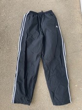 Vintage Y2K Adidas Track Pants Mens M Streetwear 3 Stripe 2001 Lined Rave Goth