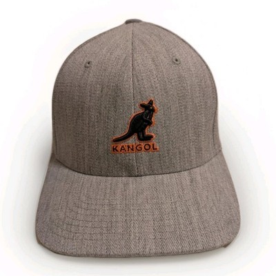 KANGOL 100% Authentic 3D GRAY FLEXFIT BASEBALL Hat - 5128BC