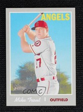 2019 Topps Heritage High Number SP (Error Variation) Mike Trout #485 p9m