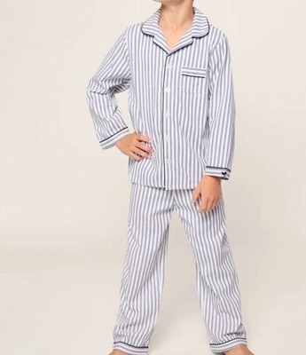 Petite Plume Kids Pajama Set Color: Navy French Ticking New!