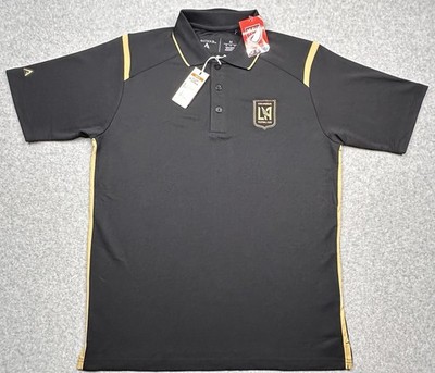 Antigua Men's LAFC LA Football Club Polo Shirt Soccer Black Gold Size Medium $70