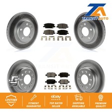 Coat Disc Brake Rotor Semi-Metallic Pad Front Rear Kit For Chevrolet Equinox GMC