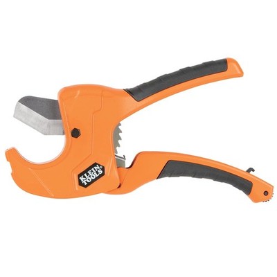 Klein Tools 50063 Ratcheting PVC Pipe Cutter, Cuts 1-1/4-Inch I.D. PVC, CPVC, PE
