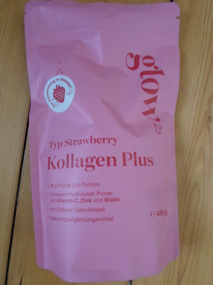 Glow25 Kollagen Pulver Plus 450 gr. NEU & OVP Strawberry