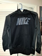 Nike Dri-Fit Hoodie Black  Gray Large Boys Size pullover