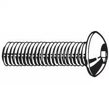 M8-1.25 Socket Head Cap Screw, Button, Plain 18-8 Stainless Steel, 55 Mm