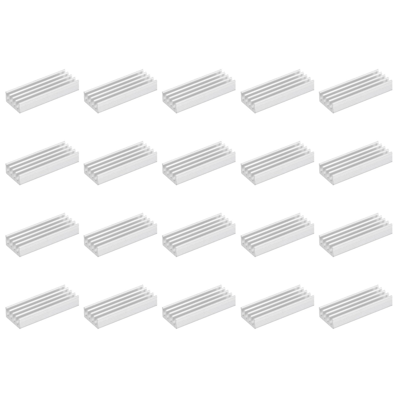 Dissipateur thermique aluminium autocollant 30x11x5mm pour radiateur mofset argent
