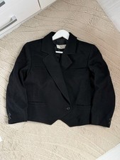 Vintage Valentino Miss V 80s Women s Cropped Wool Blazer Jacket Size 44/10