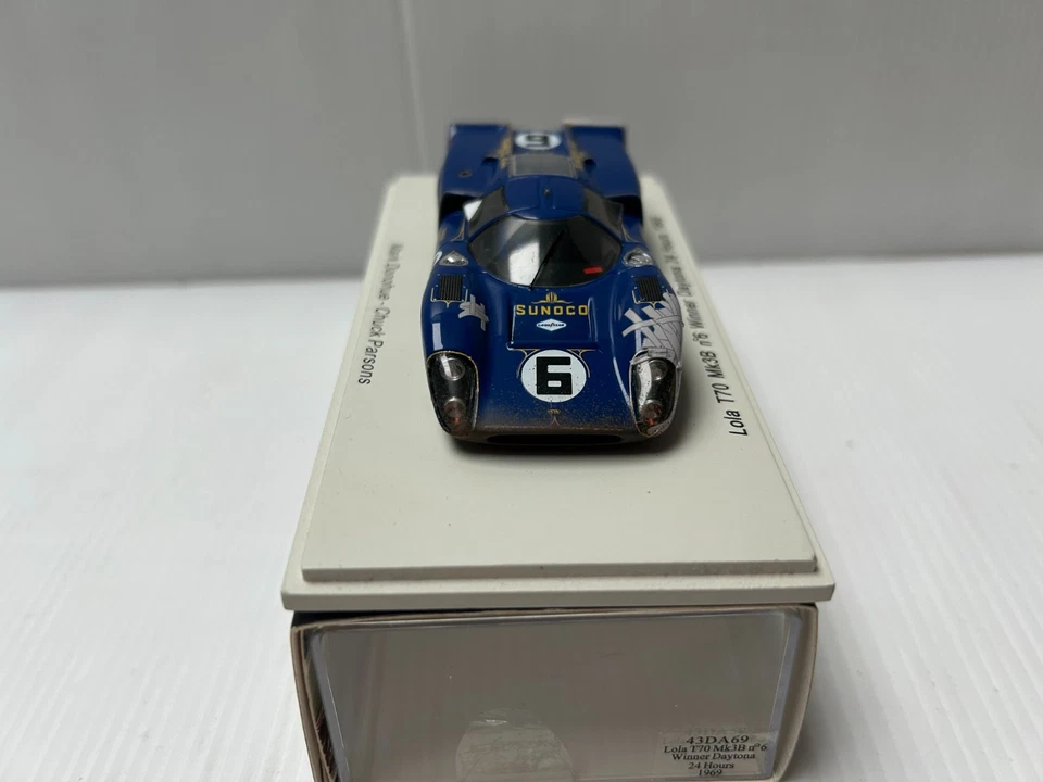 SPARK 43DA69 Lola T70 Mk3B #6 Winner Daytona 24h 1969 M. Donohue C. Parsons 1/43 - Photo 3/4