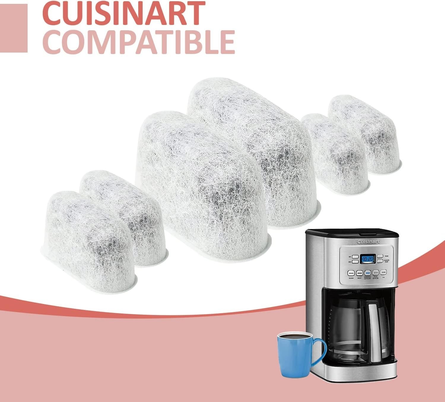 Charcoal Water FIlters For Cuisinart Coffee Part DCC-RWF 12 pack