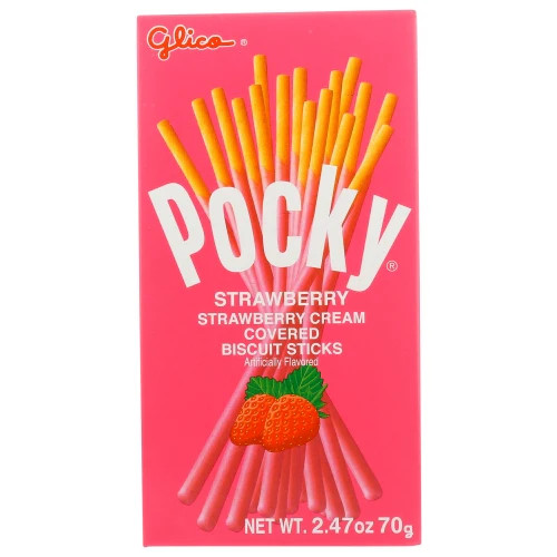 Pocky Palito De Galleta De Fresa 2.47 Oz (Caja De 10) Por Glico