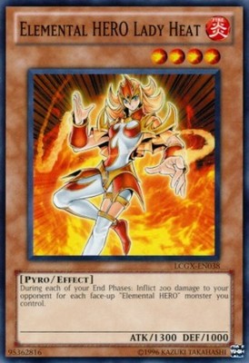 Elemental HERO Lady Heat - LCGX-EN038 - Common - Unlimited Edition x1 Lightly Pl
