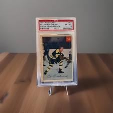 1954-55 PARKHURST HOCKEY BILL QUACKENBUSH 51 PSA 6 POP 7 WOW BRUINS NHL HOF 1976