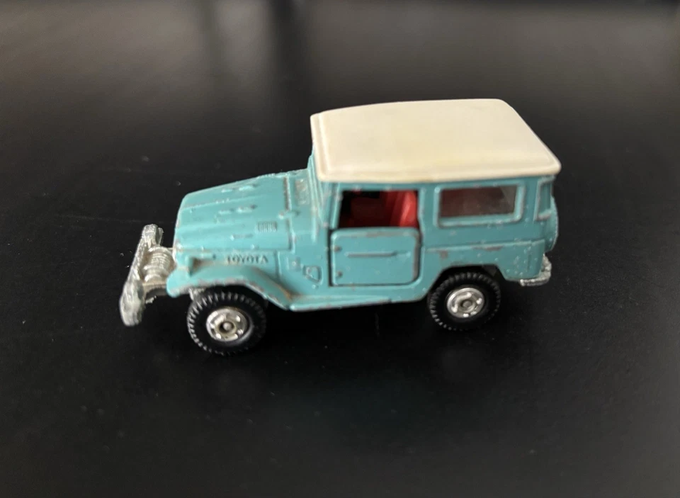 1980s Toyota Land Cruiser Light Blue White Top 1/60 Vintage Tomica Japan - Image 2 of 4