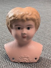 Antique German Minerva Tin Head Doll Head GERMANY 3.25  Tall