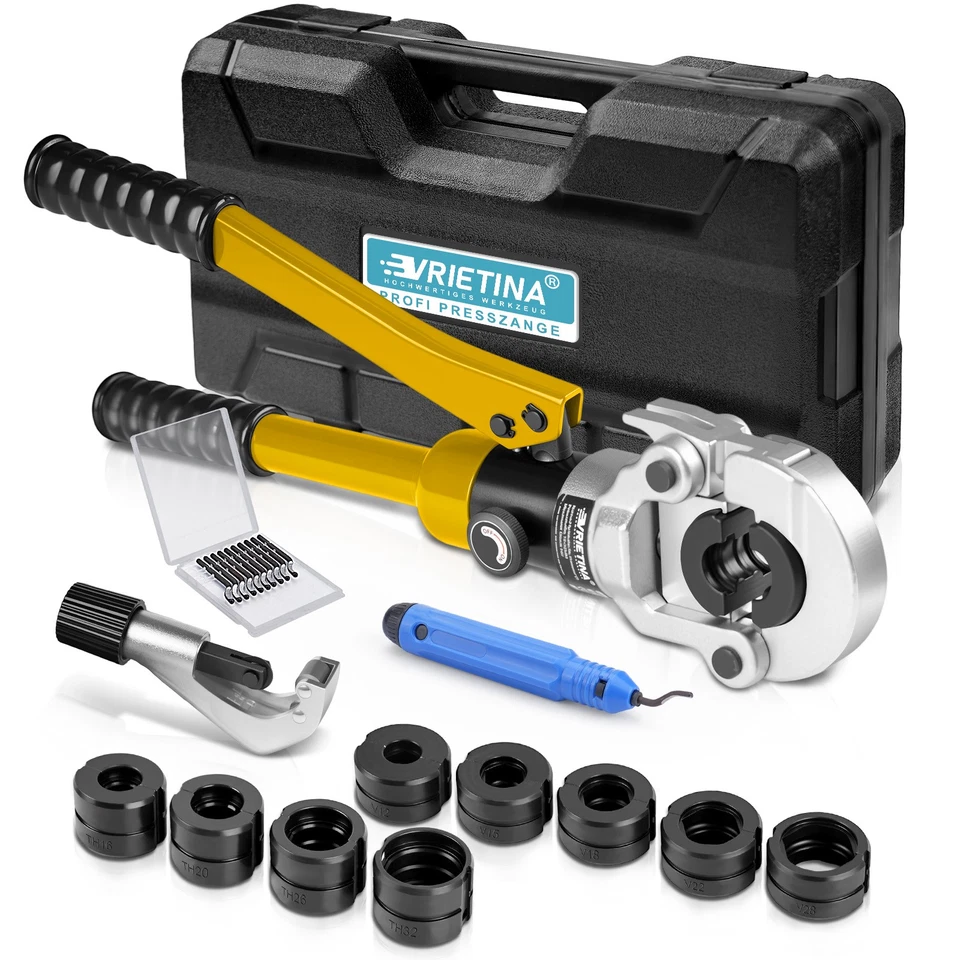 MARKENLOS Hydraulische Presszange TH+V Kupferrohr Verbundrohr Rohrzange Pressmaschine DE