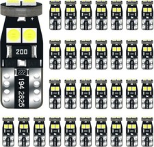 30PCS T10 194 168 2825 W5W LED Bulbs 6000K White