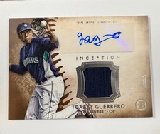 2015 Bowman Inception Auto Relic Gabby Guerrero #IAR-GG Seattle Mariners