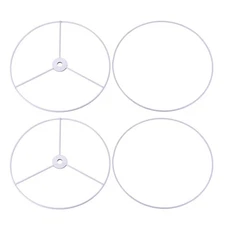 2 Set Circular Lampshade Frame Ring 200mm Dia Lamp Light Shade DIY Kit