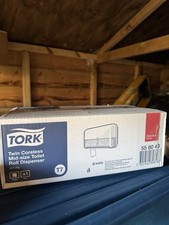 Image of Tork T7 Twin Coreless Mid-Size Toilet Roll Dispenser White