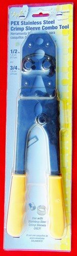 NEW APOLLO PEX STAINLESS STEEL CRIMP SLEEVE COMBO TOOL~1/2” 3/4”~PN 69PTKH0014SS