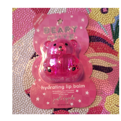 Just 4 Girls Beary Cute Hydrating Lip Balm w/ Shea Butter, Pink, 0.21 oz