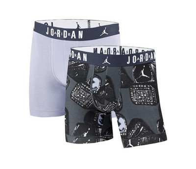 NWT. Jordan. 2 Pack. Flight Cotton Stretch  Boxer Briefs. Off Noir. MRSP. $38.00